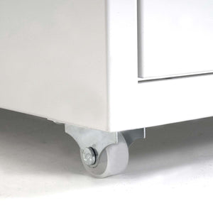 Rollcontainer Boston 5 Schubladen Stahlschrank 69x28x44cm Weiss