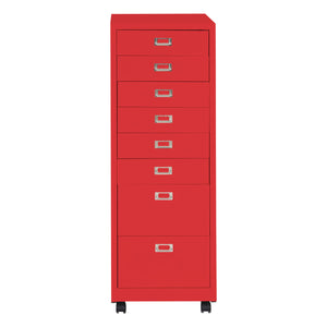 Rollcontainer JAM-L49 Aktenschrank Metall 115x40x41cm 8 Schubladen