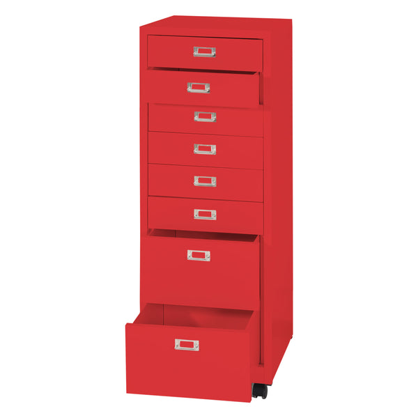 Rollcontainer JAM-L49 Aktenschrank Metall 115x40x41cm 8 Schubladen