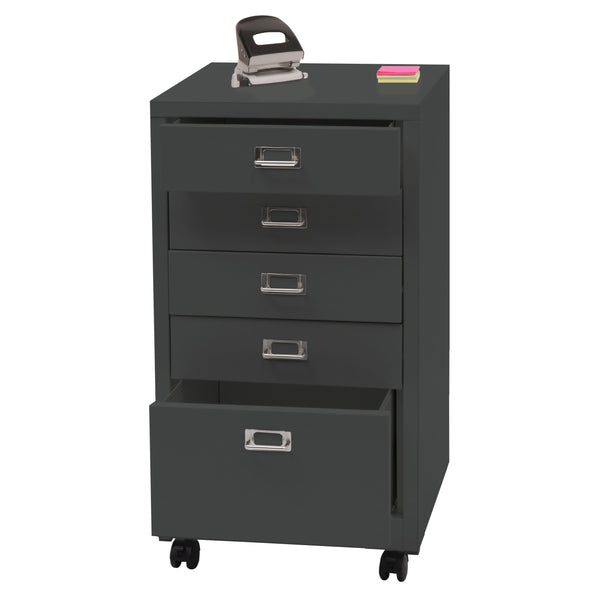 Rollcontainer JAM-L49 Aktenschrank Metall 75x40x41cm 5 Schubladen
