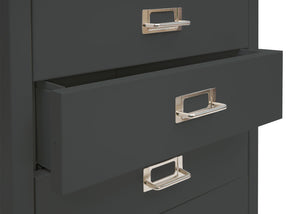 Rollcontainer JAM-L49 Aktenschrank Metall 75x40x41cm 5 Schubladen