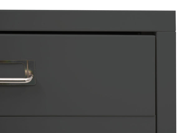 Rollcontainer JAM-L49 Aktenschrank Metall 75x40x41cm 5 Schubladen