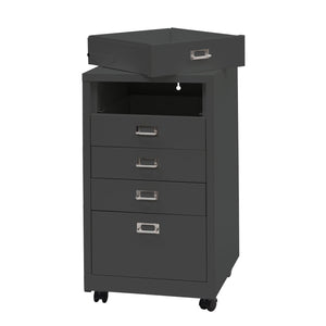 Rollcontainer JAM-L49 Aktenschrank Metall 75x40x41cm 5 Schubladen