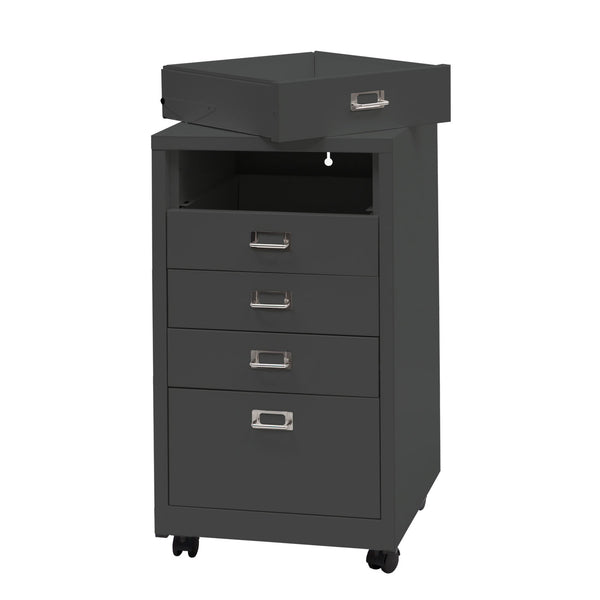 Rollcontainer JAM-L49 Aktenschrank Metall 75x40x41cm 5 Schubladen