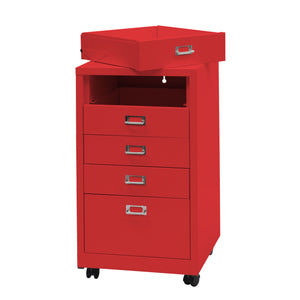 Rollcontainer JAM-L49 Aktenschrank Metall 75x40x41cm 5 Schubladen