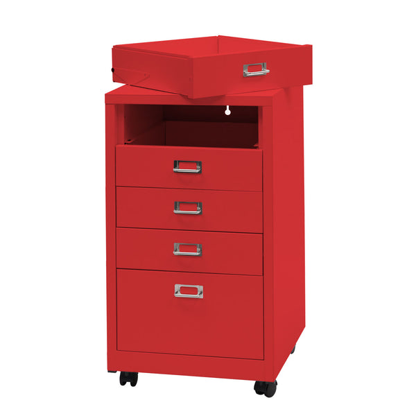 Rollcontainer JAM-L49 Aktenschrank Metall 75x40x41cm 5 Schubladen