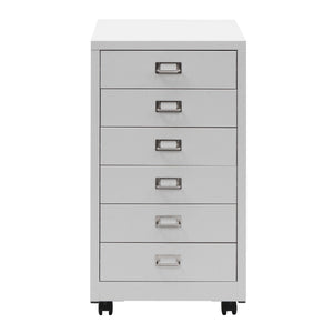 Rollcontainer JAM-L49 Aktenschrank Metall 75x40x41cm 6 Schubladen