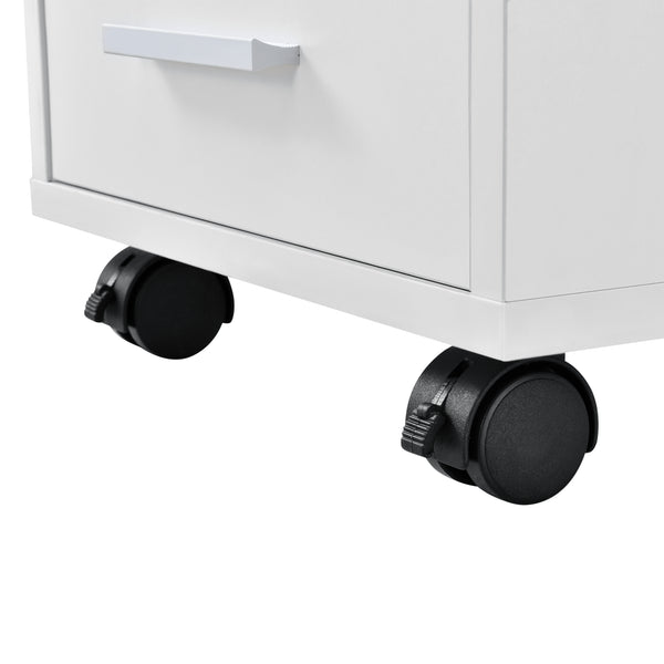 Rollcontainer Stockholm 63x33x38cm mit 5 Schubladen Weiss