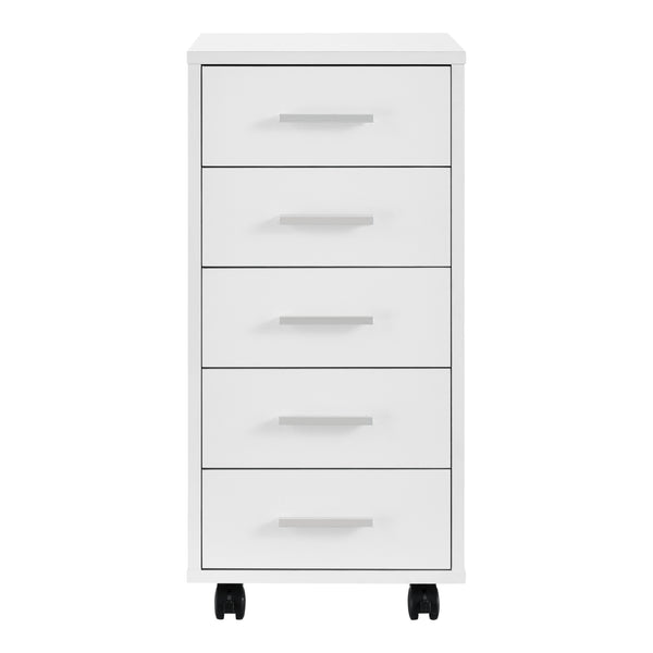 Rollcontainer Stockholm 63x33x38cm mit 5 Schubladen Weiss