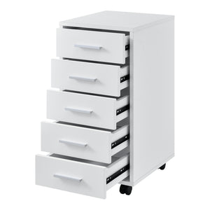 Rollcontainer Stockholm 63x33x38cm mit 5 Schubladen Weiss