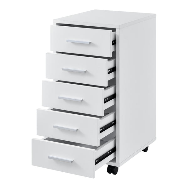 Rollcontainer Stockholm 63x33x38cm mit 5 Schubladen Weiss