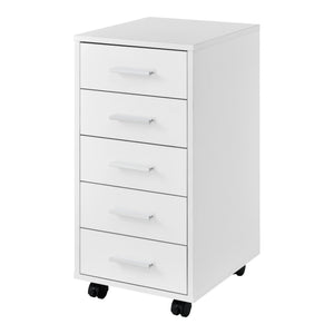 Rollcontainer Stockholm 63x33x38cm mit 5 Schubladen Weiss