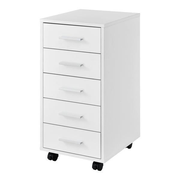 Rollcontainer Stockholm 63x33x38cm mit 5 Schubladen Weiss