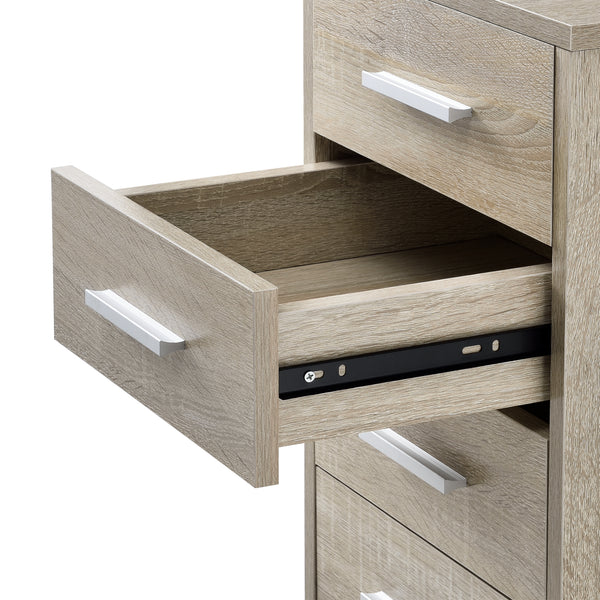 Rollcontainer Stockholm 63x33x38cm mit 5 Schubladen Eiche