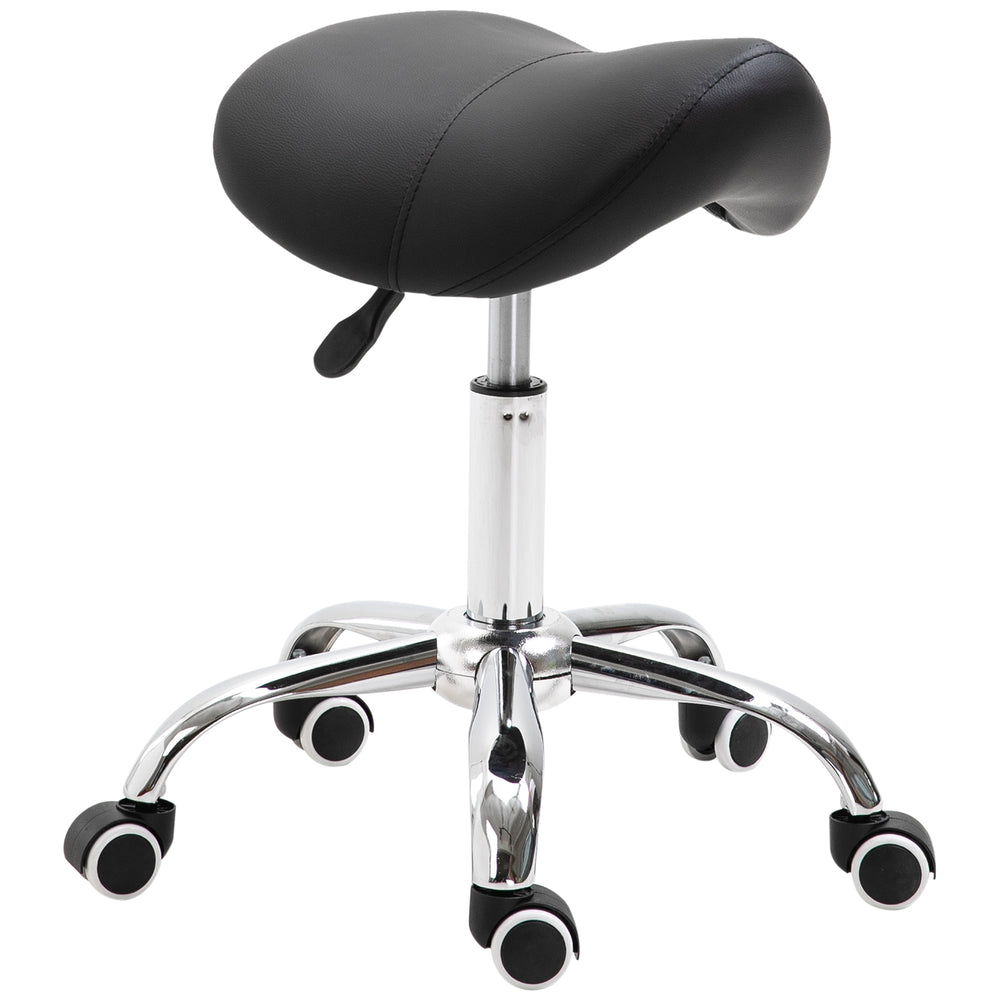 Rollhocker Sattelhocker Praxishocker 49-61cm schwarz