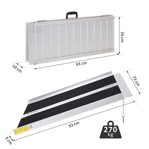 Rollstuhlrampe Auffahrrampe Faltbar 93x73cm