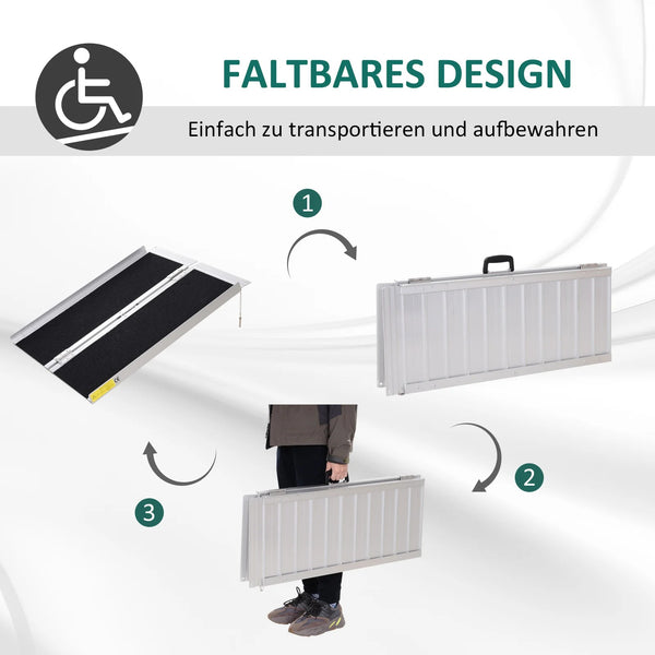 Rollstuhlrampe Auffahrrampe Faltbar 93x73cm