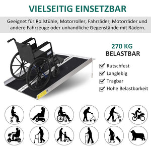 Rollstuhlrampe Auffahrrampe Faltbar 93x73cm