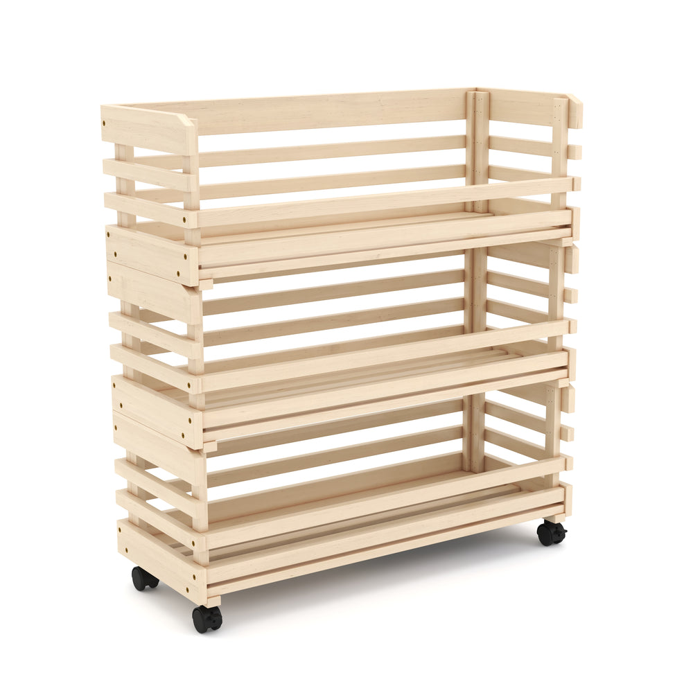 Carrello portafrutta con ruote 79 x 30 x 80 cm