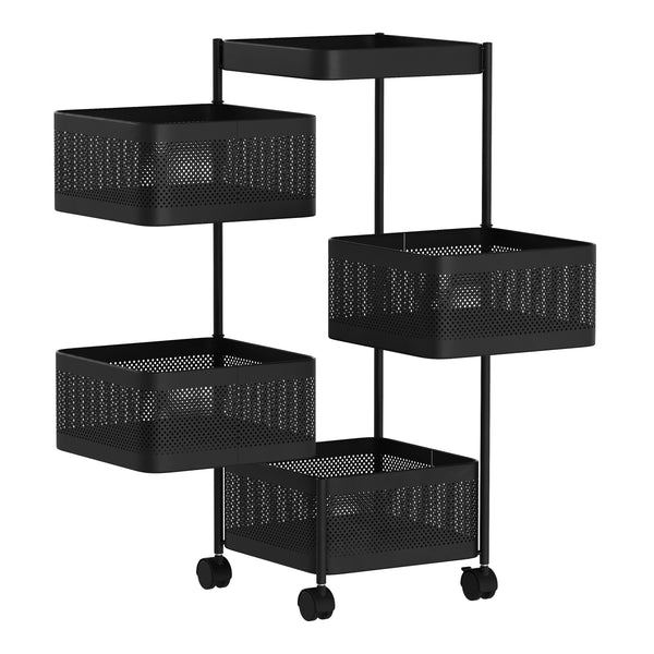 Rollwagen MOSIR 5 Etagen 27 x 27 x 72 cm schwarz