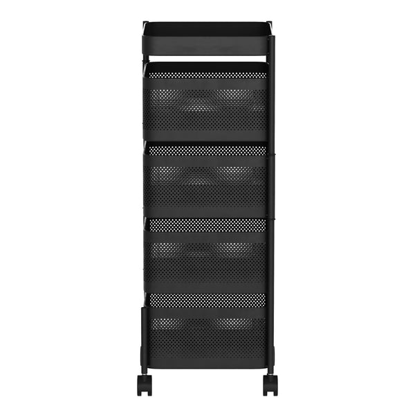 Rollwagen MOSIR 5 Etagen 27 x 27 x 72 cm schwarz