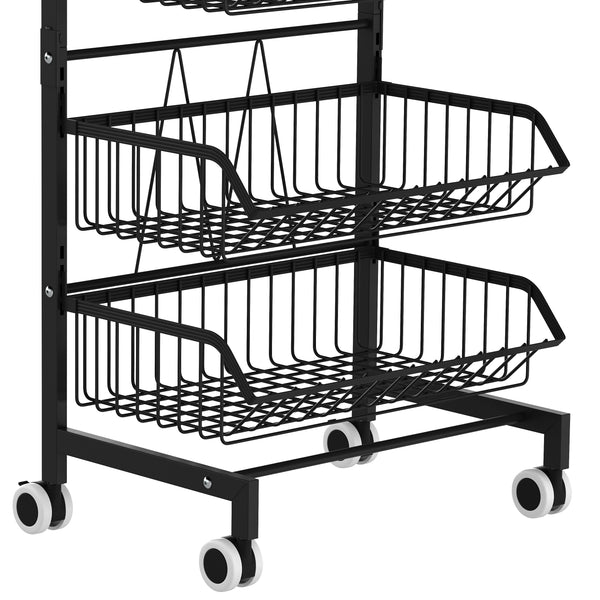 Rollwagen RENNEY 4 Etagen schwarz/natur