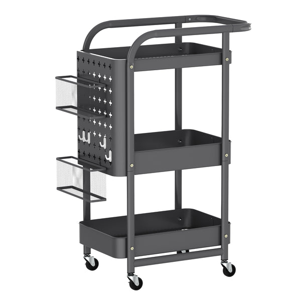 Rollwagen STEVEN 3 Etagen 30 x 49 x 74 cm anthrazit