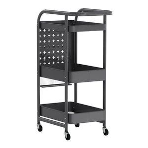 Rollwagen STEVEN 3 Etagen 30 x 49 x 74 cm anthrazit