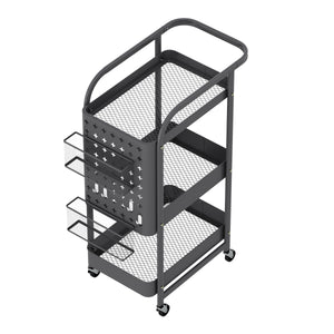 Rollwagen STEVEN 3 Etagen 30 x 49 x 74 cm anthrazit