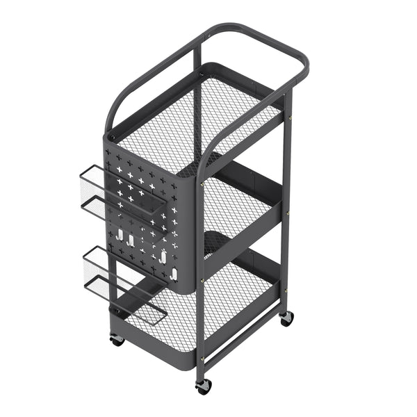 Rollwagen STEVEN 3 Etagen 30 x 49 x 74 cm anthrazit