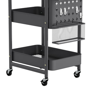 Rollwagen STEVEN 3 Etagen 30 x 49 x 74 cm anthrazit