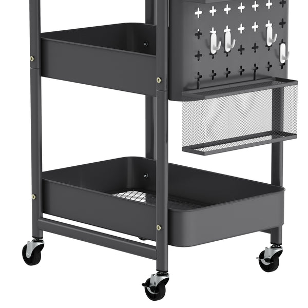 Rollwagen STEVEN 3 Etagen 30 x 49 x 74 cm anthrazit