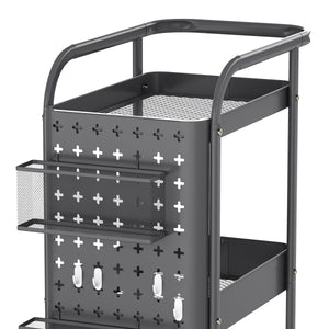 Rollwagen STEVEN 3 Etagen 30 x 49 x 74 cm anthrazit