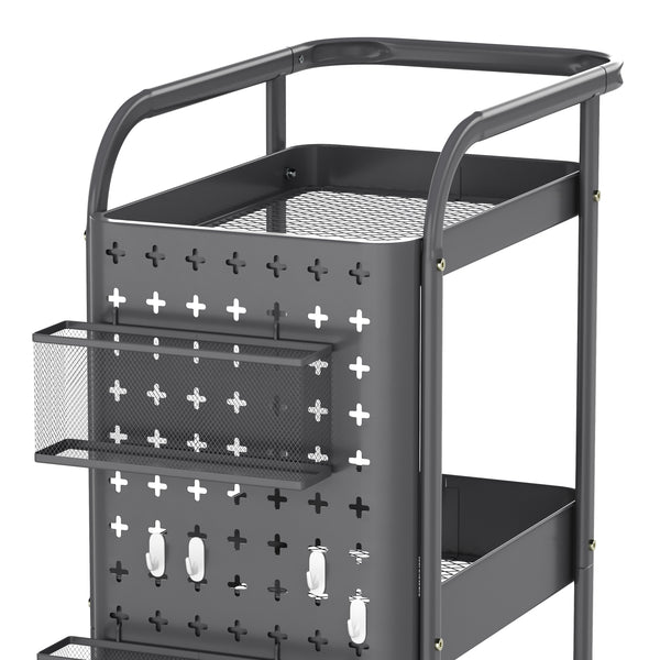 Rollwagen STEVEN 3 Etagen 30 x 49 x 74 cm anthrazit
