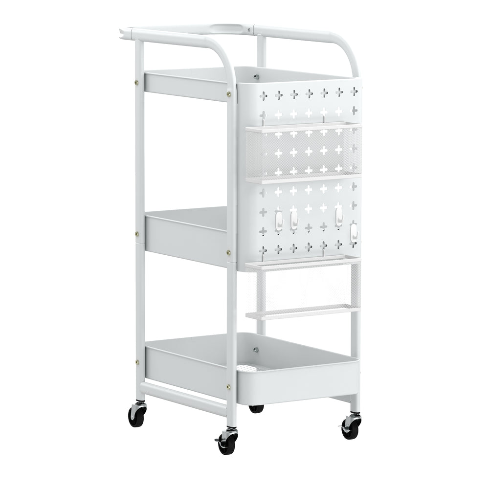 Rollwagen STEVEN 3 Etagen 30 x 49 x 74 cm weiss