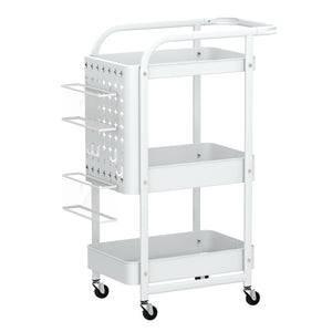 Rollwagen STEVEN 3 Etagen 30 x 49 x 74 cm weiss