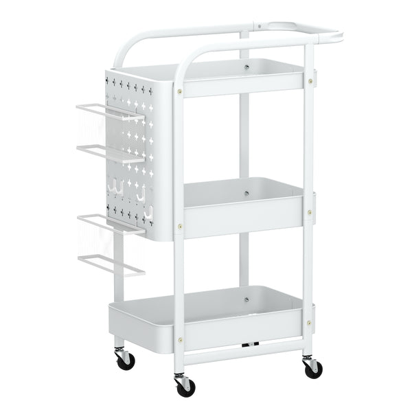Rollwagen STEVEN 3 Etagen 30 x 49 x 74 cm weiss