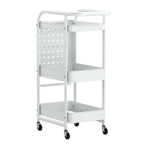 Rollwagen STEVEN 3 Etagen 30 x 49 x 74 cm weiss