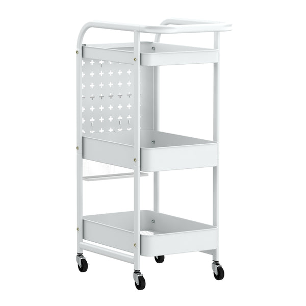 Rollwagen STEVEN 3 Etagen 30 x 49 x 74 cm weiss