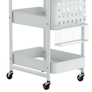 Rollwagen STEVEN 3 Etagen 30 x 49 x 74 cm weiss