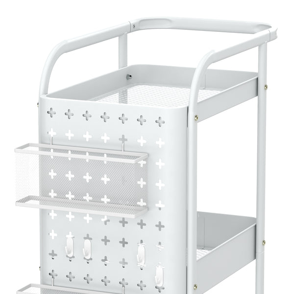 Rollwagen STEVEN 3 Etagen 30 x 49 x 74 cm weiss