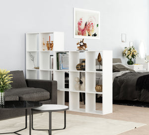 Raumteiler Bücherregal NOUR 9 Fächer weiss