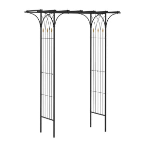 Rosenbogen Pergola 181 x 233 cm schwarz