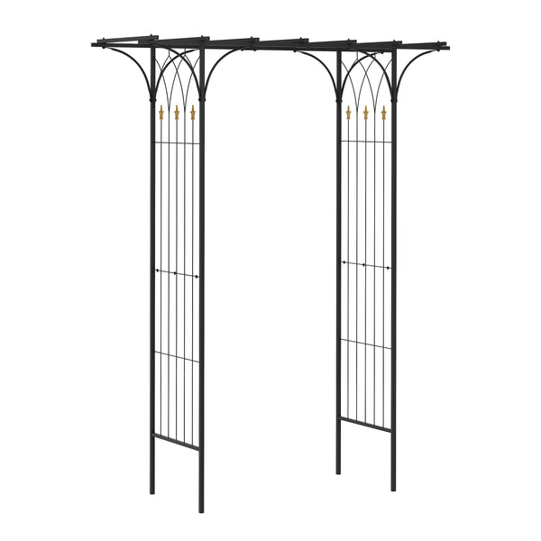 Rosenbogen Pergola 181 x 233 cm schwarz