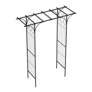 Rosenbogen Pergola 181 x 233 cm schwarz