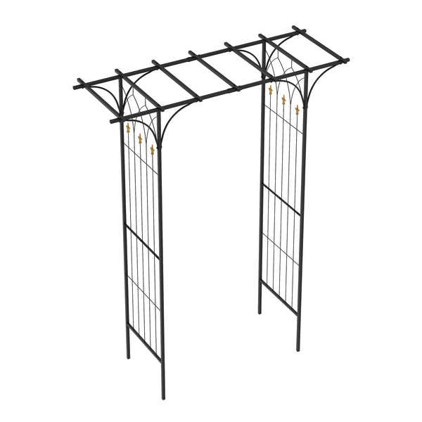 Rosenbogen Pergola 181 x 233 cm schwarz