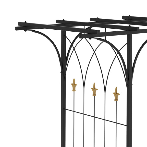 Rosenbogen Pergola 181 x 233 cm schwarz
