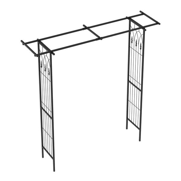 Rosenbogen Pergola 200 x 204 cm schwarz