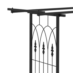 Rosenbogen Pergola 200 x 204 cm schwarz