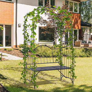 Rosenbogen Gartenbank Rankhilfe Metall 203cm